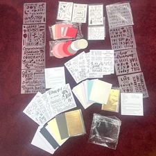 Lot American Kingston Crafts Card Making Kits Stencils Stamps Dies MIXED Sets
