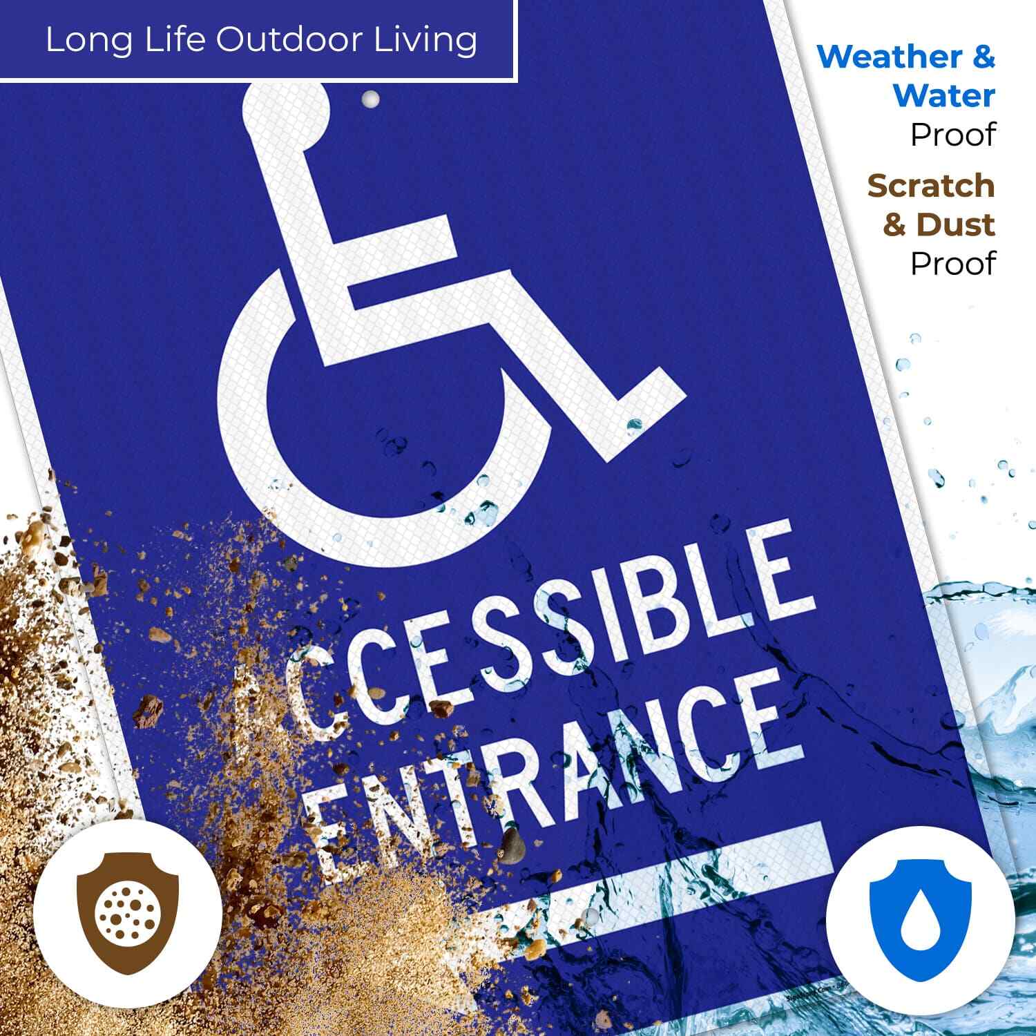 Accessible Entrance Left Sign,
