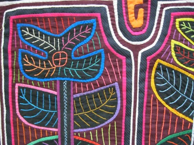 Kuna Native Hand-Stitch Mola San Blas Panama E858L Sun Warms