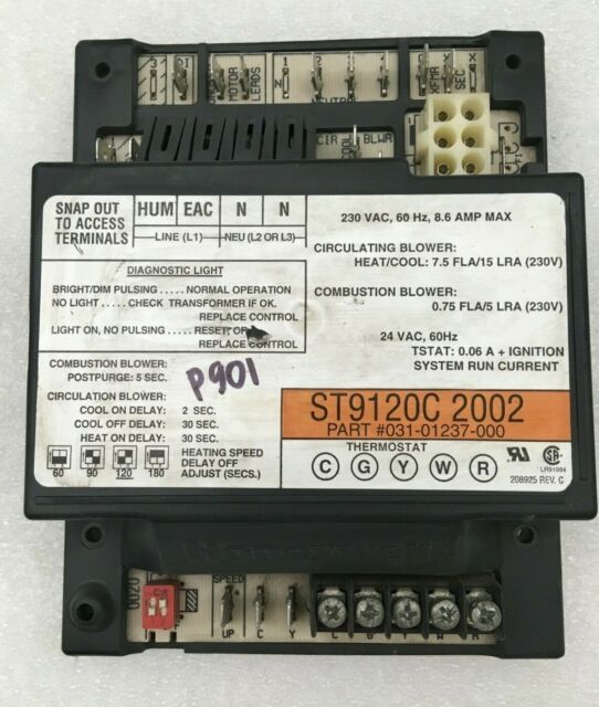 Honeywell ST9120C2002 Furnace Control Circuit Board 031-01237-000 used #P901