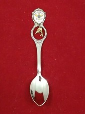 St. Thomas V.I. Collectible Souvenir Spoon with Marlin Fish Dangle Charm Fort