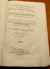LIBRO ANTICO anno 1805 - "RACCOLTA DI TRAGEDIE, COMMEDIE, DRAMMI E FARSE" .