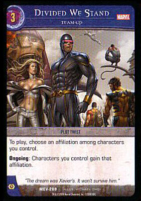 VS System: Divided We Stand, Team-Up [Played] Marvel Evolution TCG CCG Classic M