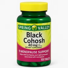 Spring Valley Black Cohosh 40 mg 100 Tabs | Hormonal Balance | Night Sweats  NEW