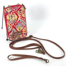 Sakroots Crossbody Wristlet Wallet Abstract Floral Zip Around Boho Chic Studded