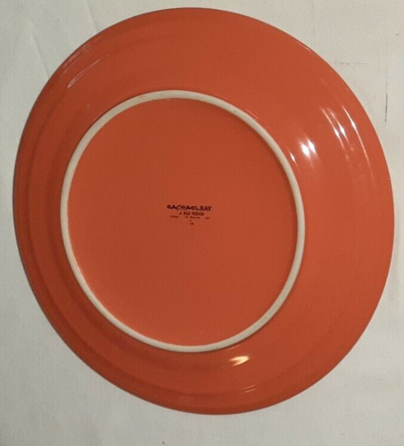 Rachael Ray Double Ridge Dinner Plates Lot of 2 Tangerine - Picture 3 of 3