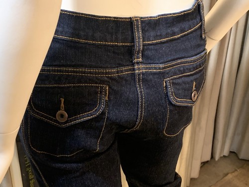 Philippe Adec Women’s Designer Indigo Blue Denim Jeans Pants Sz 6 Ankle Zip NWT - Picture 7 of 12