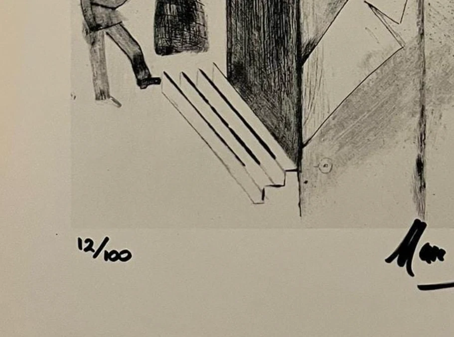 Impresión original firmada a mano por Marc Chagall con certificado de autenticidad y +$3.500 USD de valoración Foto 3 de 4