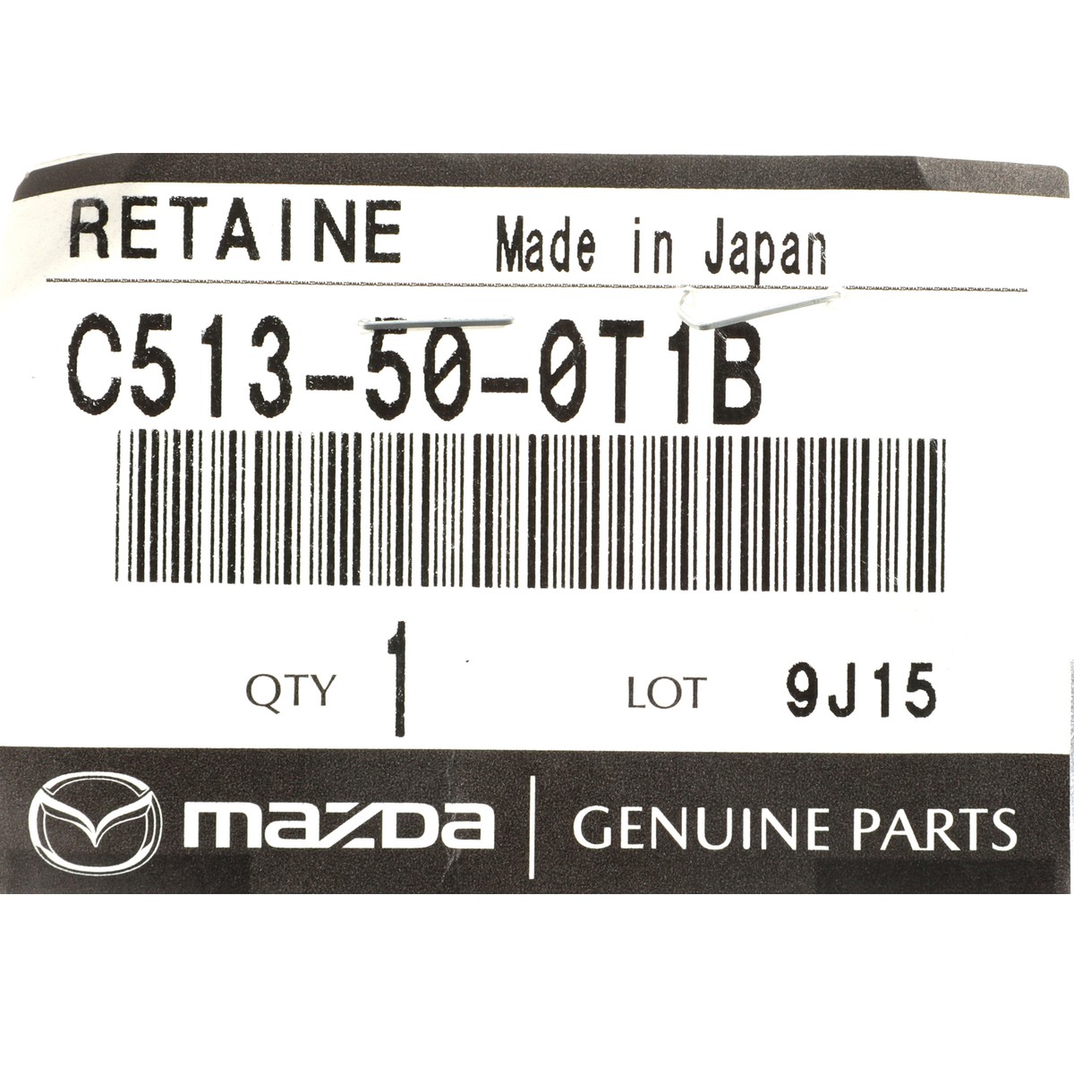 OEM NEW 2012-15 Mazda 5 Touring Passenger Sd Bumper Retainer