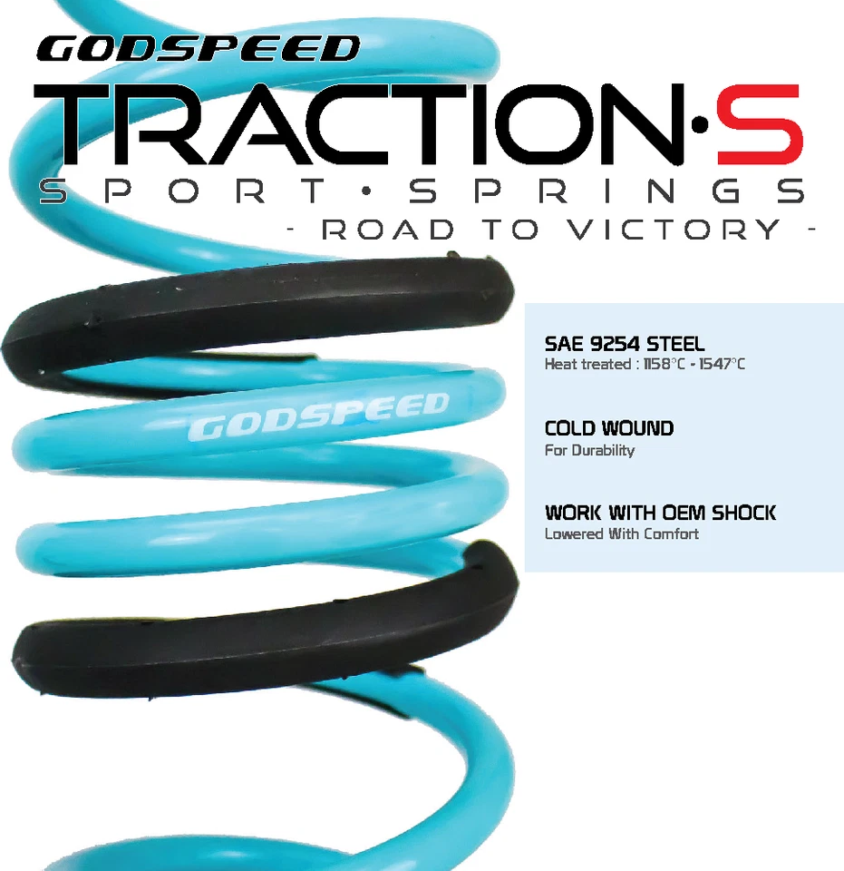 KIT DE RESORTES REDUCTORES DE RENDIMIENTO GODSPEED TRACTION-S™ PARA ACURA ILX (DE) 2013-21 Foto 4 de 4