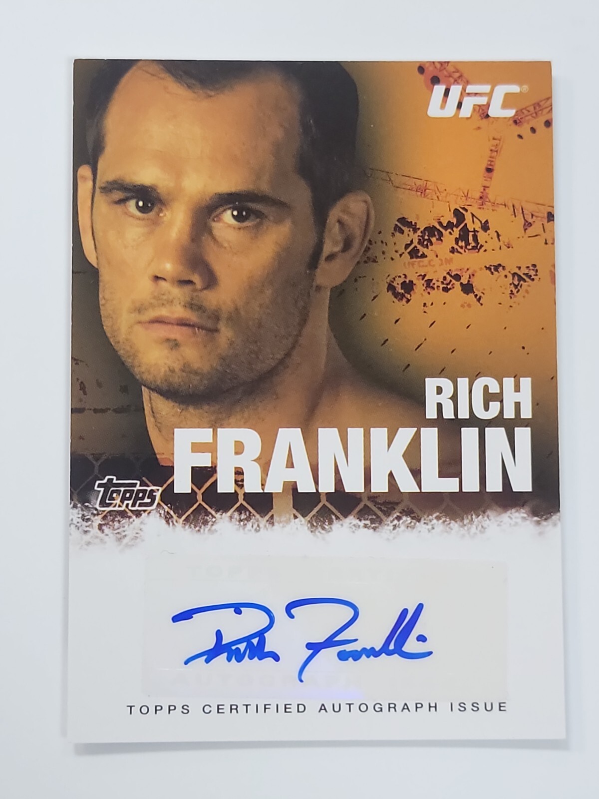 RICH FRANKLIN 2010 TOPPS CERTIFIED AUTOGRAPH UFC MMA TRADING CARD AUTO #FA-RF