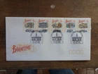 AUSTRALIA 1990 BOOMTIME SET/STRIP 5 STAMPS FDC- GPO ADELAIDE BUILDING