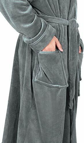 NY Threads Luxurious Mens Shawl Collar Fleece Bath Robe Spa Robe, Black,  XX-Large-3X-Large at  Men's Clothing store