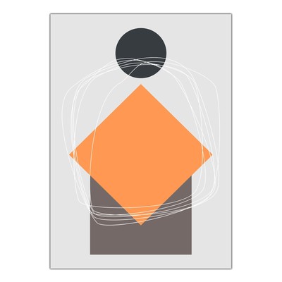 Canvas Fabric Picture Poster - Modern Boho Creative Abstract Art A005-D0016
