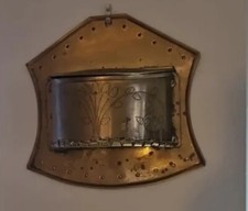 Antique Brass Hanging Salt Box