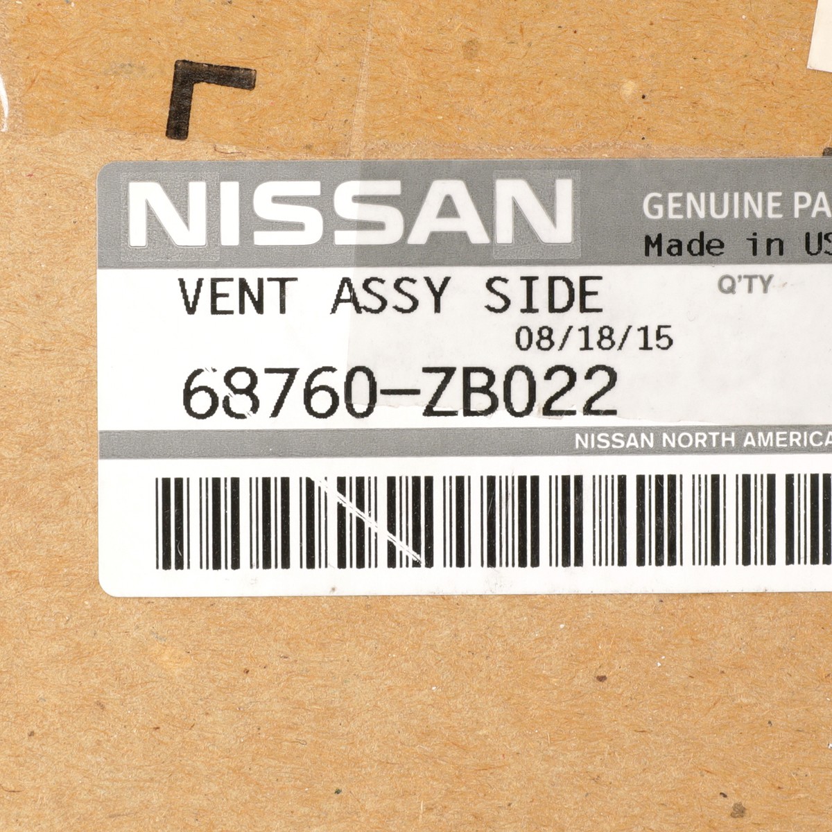 その他 noma Nissan OEM 68760 ZB 022 Instrument Panel Vent Grille for