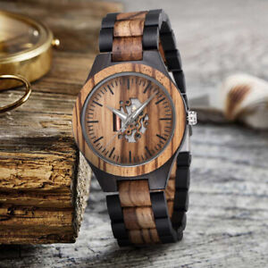 Armbanduhr Mit Holz Herren Uhr Manner Damen Unisex Bambus Optik Von Shifenmei Ebay