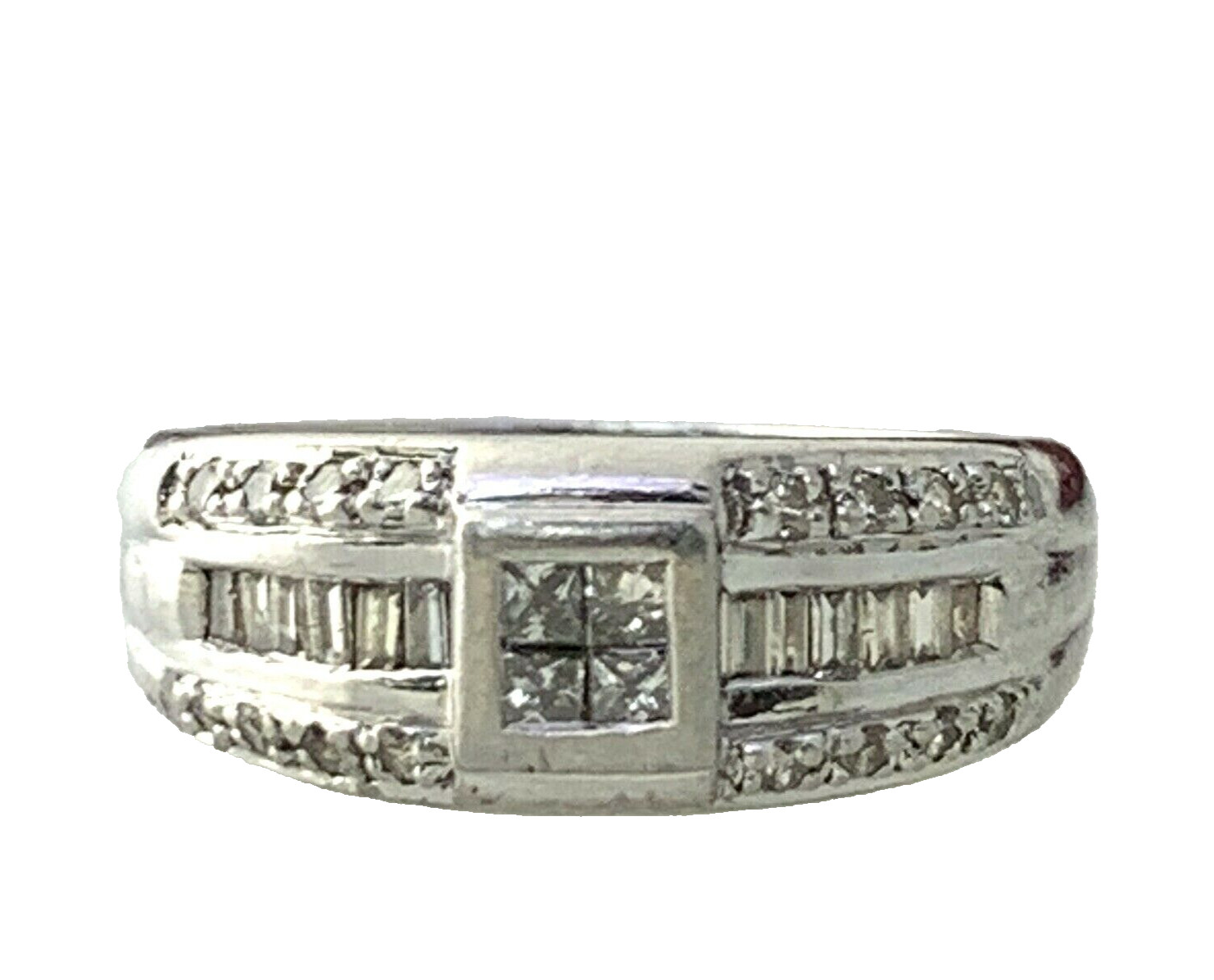 Diamond Stackable Wedding Band Ring in Platinum  … - image 6