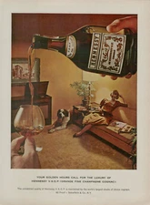 1960 Hennessy VSOP Grande Fine Champagne Cognac St Bernard Pour VINTAGE PRINT AD