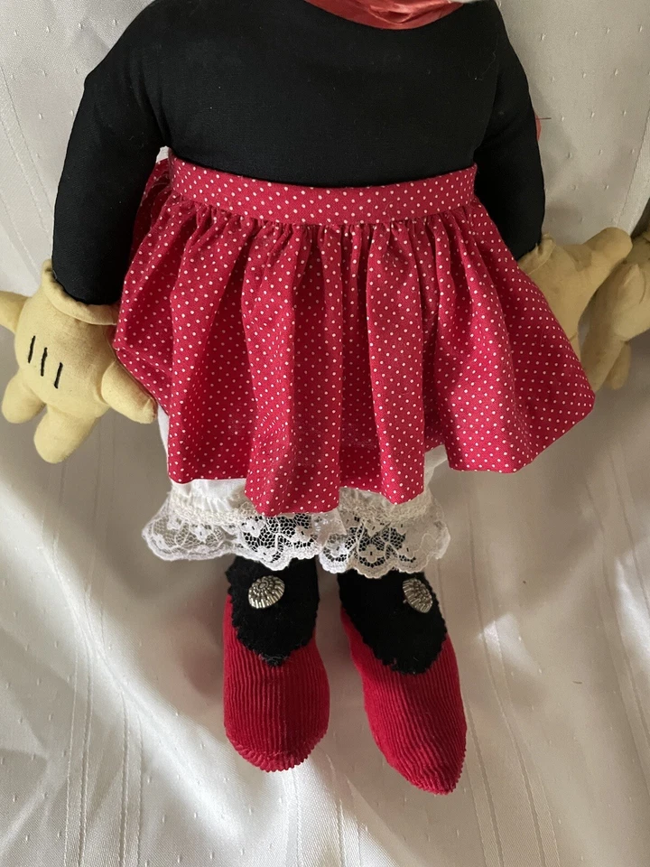 Muñecas de peluche vintage de ojos pastel de Mickey y Minnie de 18"" con patrón McCall de 1930 Foto 3 de 4