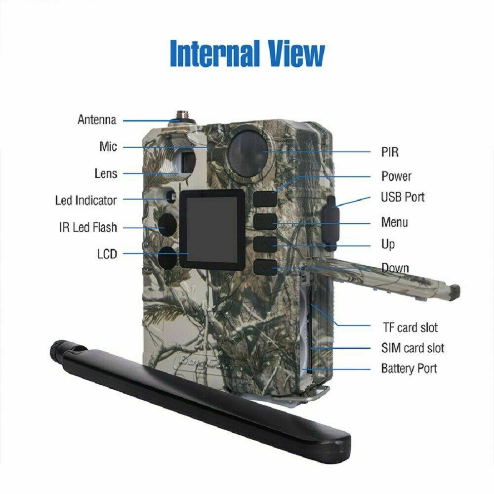 Mobile AT&T Trail Camera 18MP 4G LTE Digital Game hunting security Cam HD Video 
