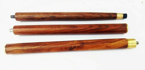 Bâton De Marche Vintage 3 Plis En Bois Et Laiton - Neuf, Hauteur Réglable ~36 Pouces