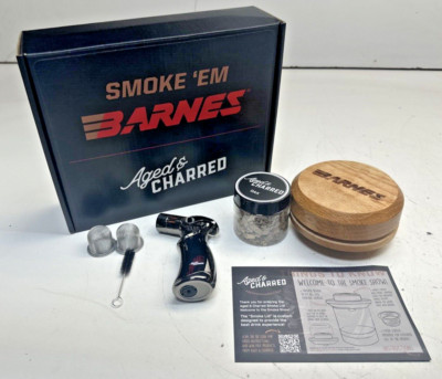 Smoke 'em Barnes Age & Charred Cocktail Drink Smoker Kit Lid Torch Chips