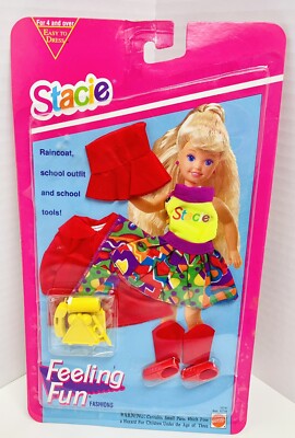 STACIE FEELING FUN SCHOOL TIME RAIN COAT OUTFIT SHOES DOLL ACCESSORIES 1993
