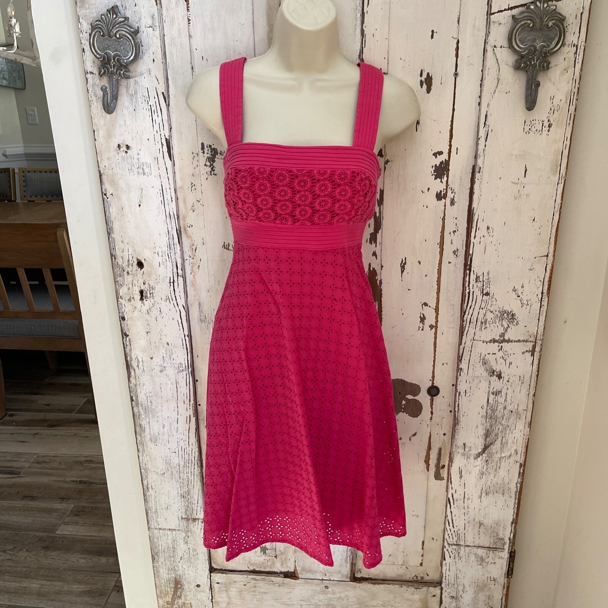 donna morgan pink lace dress Donna Morgan V Neck Flutter Sleeve Dress - Blush/ Pink