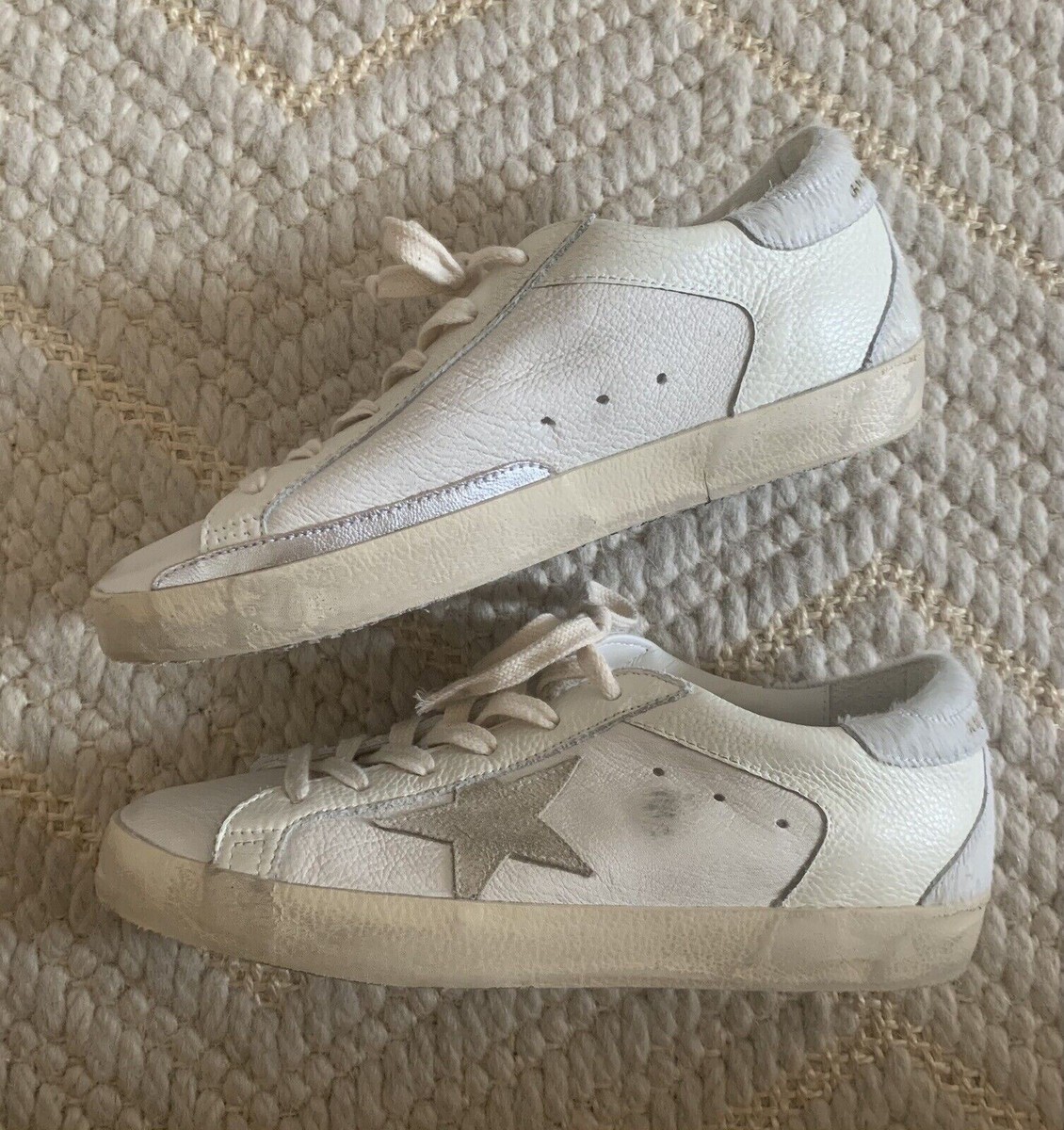 golden goose Superstar hair-calf heel sneaker White Cream