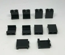 LEGO: 10x panel 1 x 2 x 2 - ref 87552 black - set 70810 70815 76153 75978  