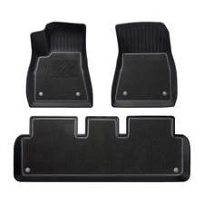 Set of 3 Refresh Edition Car Double-layer Foot Mat For 2023-2025 Tesla 3