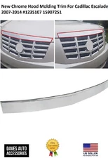 Chrome Grille Hood Molding Trim Fit 07-2014 Cadillac Escalade Base Sport Utility