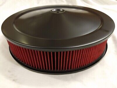 14"x4" Round Air Cleaner Washable Filter Element Reusable Chevy Ford Mopar SBC 