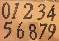 Address Numbers - Street - Nail on Metal Zinc Numbers 0-9 BLACK - House Numbers