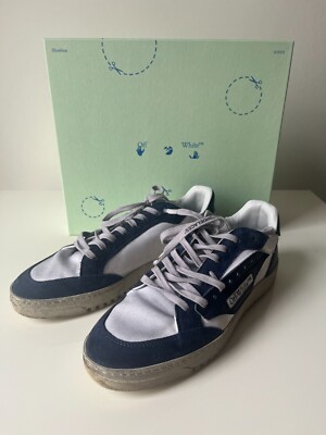 OFF-WHITE c/o Virgil Abloh Sneaker, Gr 41 Unisex weiß/blau fast ungetragen
