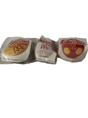 1990 McDonald s HM Stuffed Sports Balls.  Set Of 3 . NIP