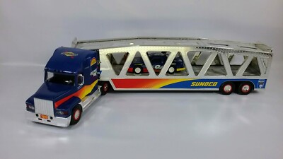 Sunoco 1999 Toy Car Carrier with Racecar Tested Working with Box