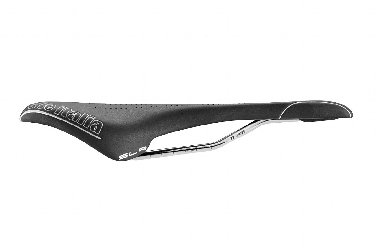 Selle Italia SLR SuperFlow Saddle Black 145 Titanium 316 Rails L3 