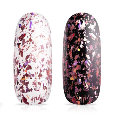Jolifin LAVENI Shellac - Top-Coat ohne Schwitzschicht rosé Flakes 12ml #S1288