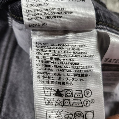 Jeans Levi's Premium Ribcage dritto alla caviglia donna 28 nero antracite Big E denim - Foto 22 di 22