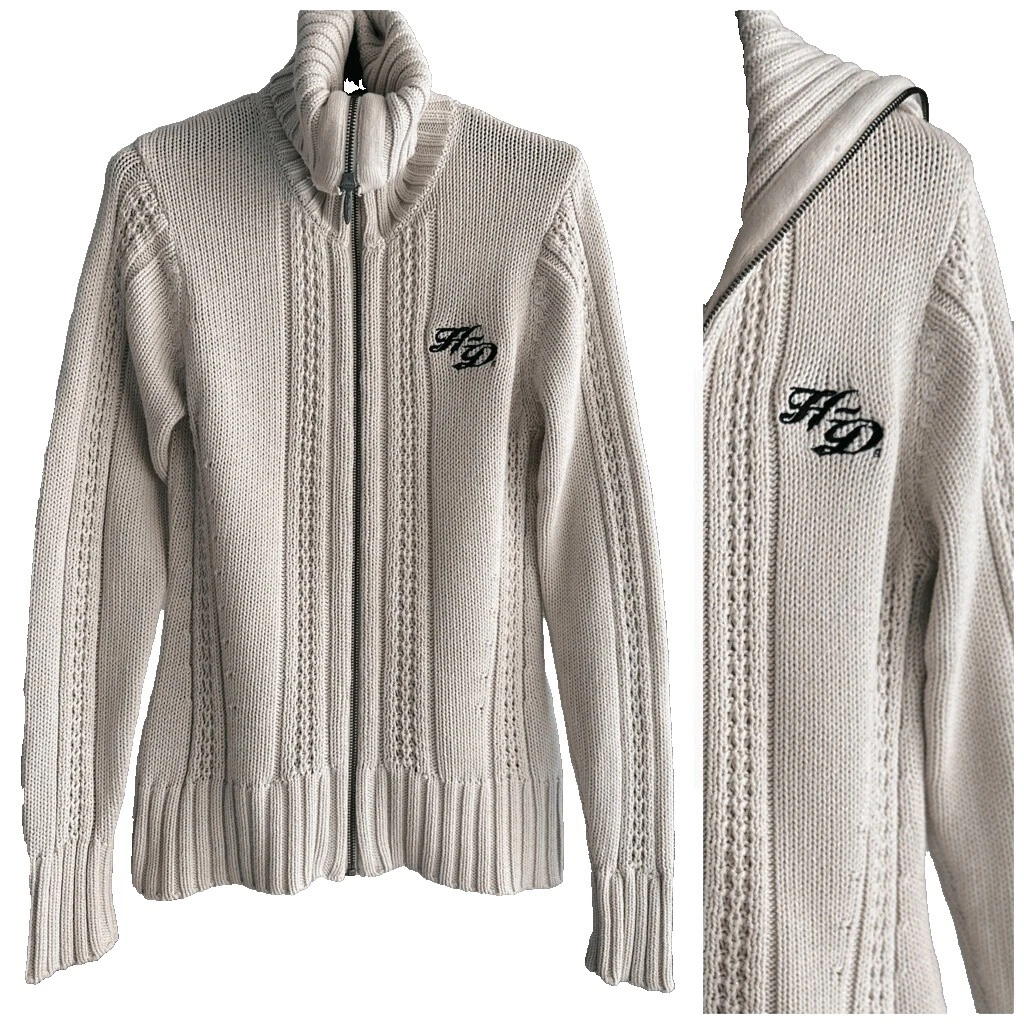 Suéteres Harley-Davidson Algodón Blanco para Mujeres