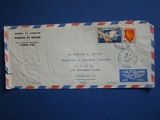 1956 PARIS FRANCE AIR MAIL COVER TO CLEVELAND OHIO USA