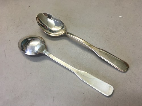 2 Teaspoons Tea Spoons Towle Silver Fiddle Oar Silverplate TWS510 478343 EPS - Picture 3 of 3