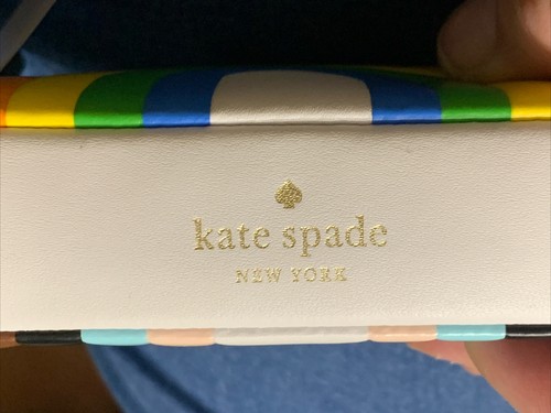 Brandneu mit Etikett Kate Spade New York Regenbogen Leder Münzbörse & Schlüsselring NEU - Bild 3 von 5