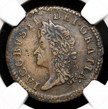 IRELAND. James II, May 1690, Gunmoney, Shilling, S-6582B, NGC XF Details