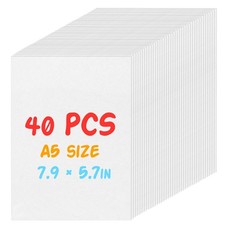 REGUICORP 40 Pieces Shrinky Dink Sheets Kit, 7.9 X 5.7-inch Transparent