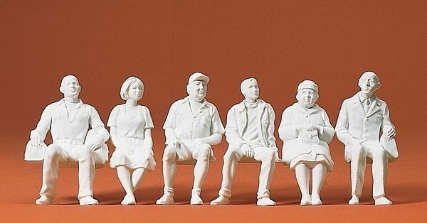 Preiser 45183 G Scale Unpainted Figures Seated Persons