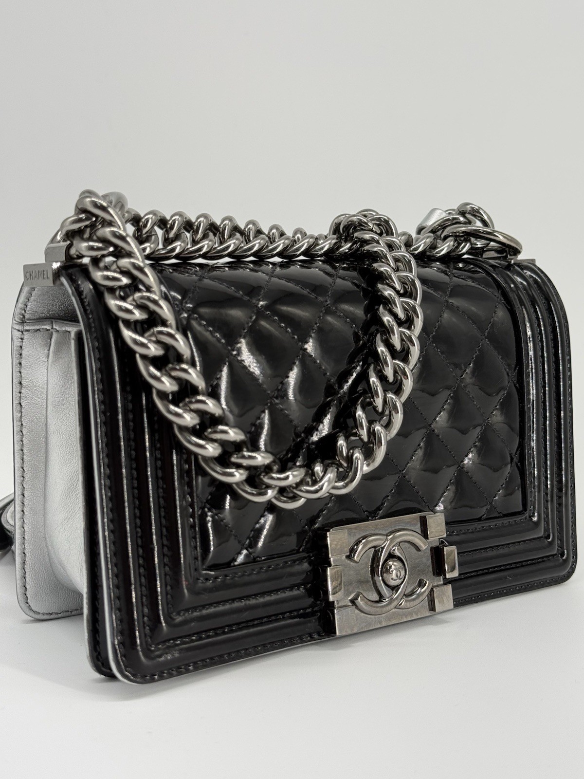Chanel Plexiglass Pattern Two Tone Boy Bag - image 1