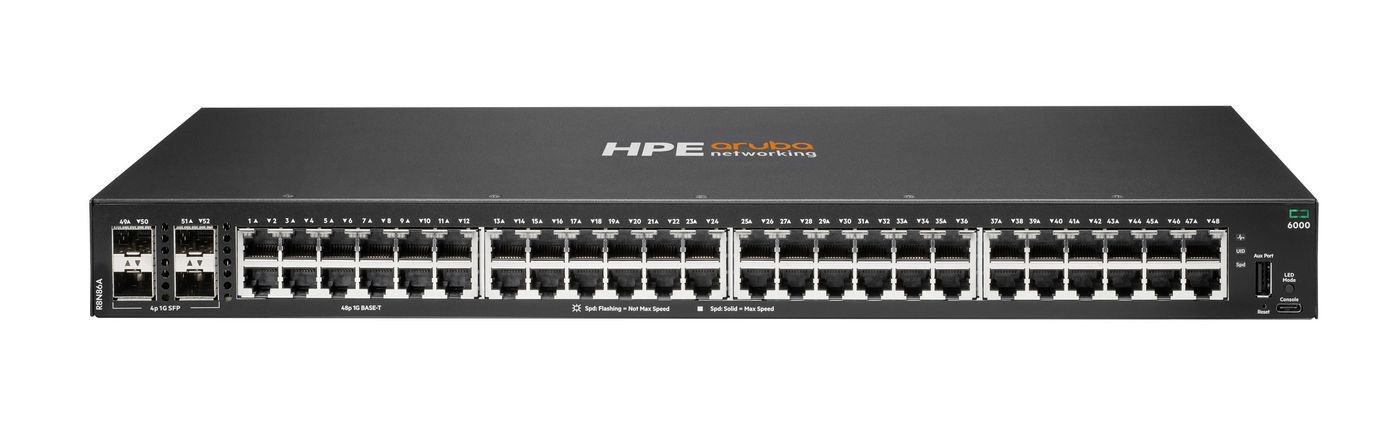 Hewlett Packard Enterprise R8N86A Aruba 6000 48G 4Sfp Managed